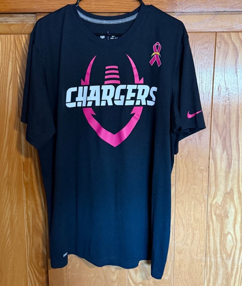 Nike NFL LA Chargers Breast Cancer Awareness Dri-FIT Shirt XL
